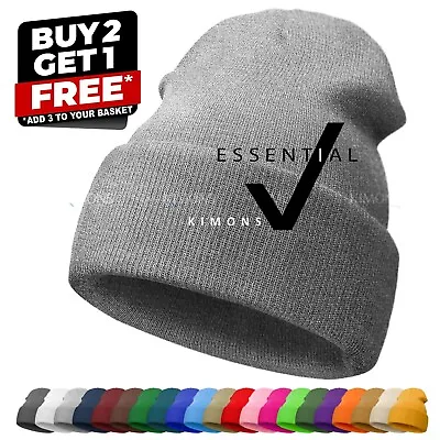 Solid Cuff Beanie Hat Plain Knit Winter Cap Slouchy Skully Ski Warm Men Women CF • $5.65