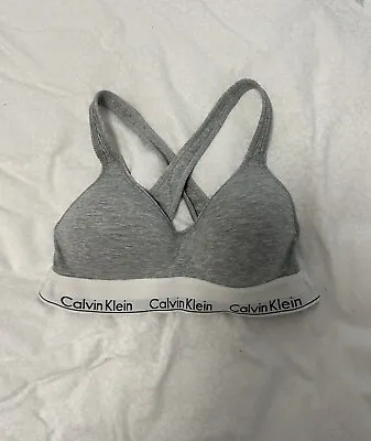 Calvin Klein Grey Modern Cotton Bralette • £9.90