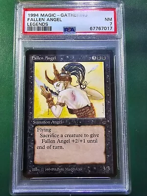 1994 Magic: The Gathering Fallen Angel (Legends) - PSA 7 • $20