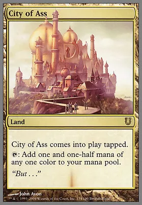 Magic MTG Unhinged City Of Ass X1 LP • $15.50