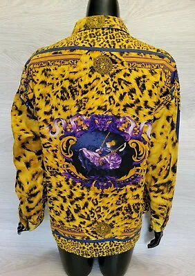 Vintage RARE VERSUS By GIANNI VERSACE Shirt Women Cotton Animal Print Blouse • $390