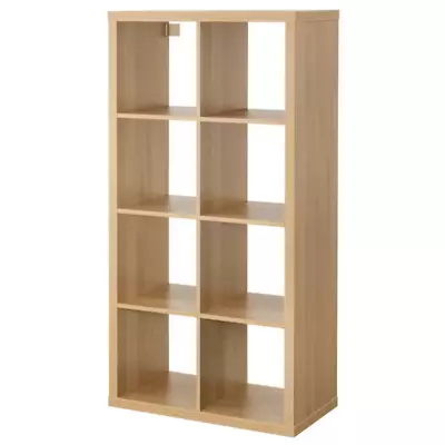 Ikea KALLAX 8 Shelving Unit Display Shelving Drawer Bookcase 77x147cm Oak Effect • £128.80