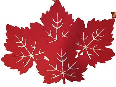 4 X New Maple Leaf Placemats Thanksgiving Decor Table Ware Decoration Holiday • $12