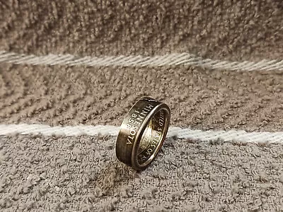 Minnesota Handcrafted Washington Quarters Coin Ring Size 6  2005 • $16.50