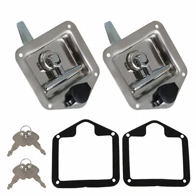 2 Trailer Door Latch T-Handle Locking Stainless Steel For Camper RV Truck Toolbx • $25.31