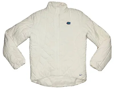 Nike NCAA Florida Gators Women's White Quilted Puffer Full-Zip Jacket; Size S • $25.50