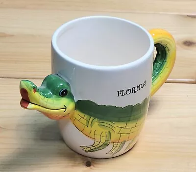 Vtg Florida Alligator Gator 3 Dimensational Coffee Mug Cute Excellent Condition • $12