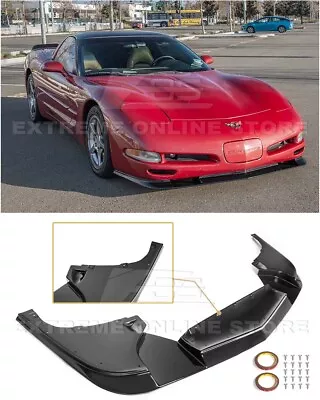 For 97-04 Corvette C5 | ZR1 Style GLOSSY BLACK Front Bumper Lip Splitter • $149.98