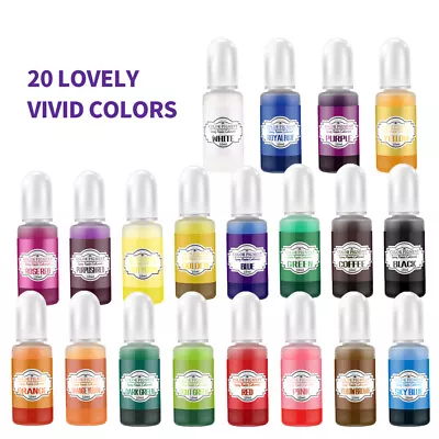 Epoxy Resin Pigment Liquid Colorant DIY Resin Dye Art Kit Set 10ml 20 Colors • $15.22