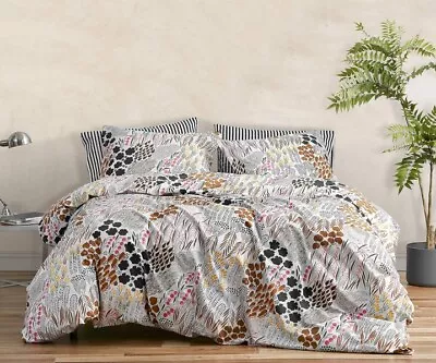 MARIMEKKO - King Comforter Set Cotton Percale Bedding W Matching Shams Pieni • $115