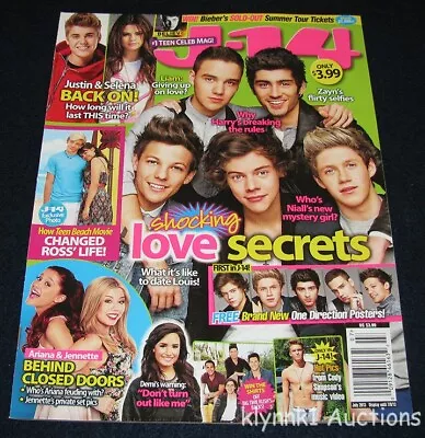 J-14 Magazine July 2013 One Direction Harry Niall Zayn Liam Louis Justin Selena • $14.97