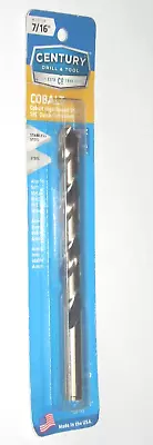 Century 26228 Cobalt 7/16  Drill Bit W 135 Deg Point For Steel & Stainless USA • $7.99