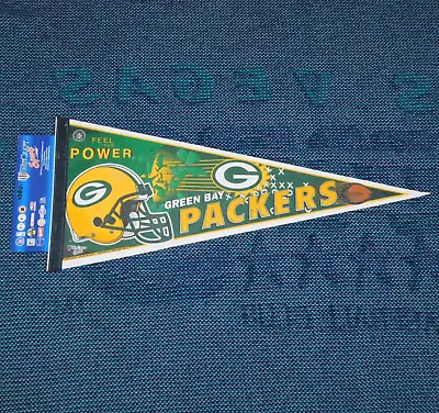 Vintage 1997 Feel The Power Green Bay Packers NFL WinCraft #5 Full Size Pennant • $18.88