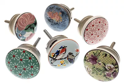 £14.25 • Buy Ceramic Door Knobs In A Variety Of Shabby Chic Styles (Sets Of 6) Upcycle Decor