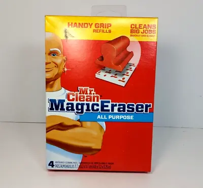 Mr Clean Magic Eraser Handy Grip Refill (4 Pads) All Purpose Sealed New • $14.89