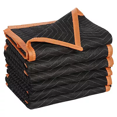 6 Pack Moving Blankets 72×39 Inch Quilted Packing Pads For Protecting Furniture  • $27.58