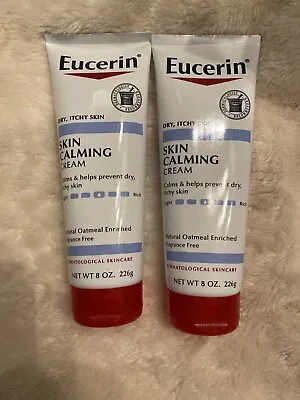 2 Pack Eucerin Skin Calming Creme 8oz Tubes | New W/ Fast Shipping! • $15.95