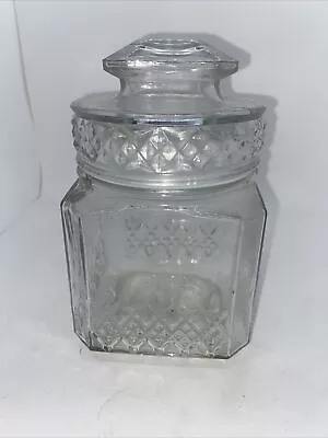 Vintage KOEZE'S Drugstore Glass Apothecary Candy Jar Canister With Lid • $29.99