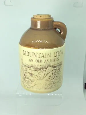 Vintage HTF Version Mountain Dew Porcelain Jug  As Old As Hills  W/Cork Japan • $12.99