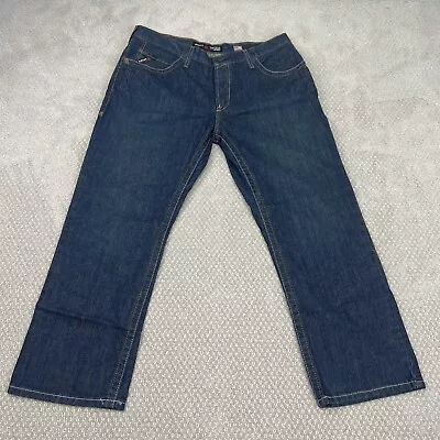 Ariat FR Jeans Mens 38x30 M4 Low Rise Boot Cut Blue Denim Fire Resistant Work • $34.99