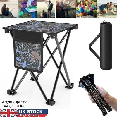 £11.39 • Buy Portable Folding Camping Stool Chair Seat + Carry Bag Outdoor Picnic Fishing BBQ