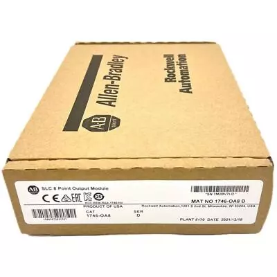 New Factory Sealed 1746-OA8 SER B SLC 500 8 Point Output Module 1746-0A8 • $130.99