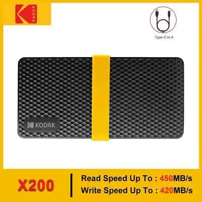 Kodak X200 Portable Extermal SSD USB 3.1 Type C For PS4 Laptop Macbook PC • £35