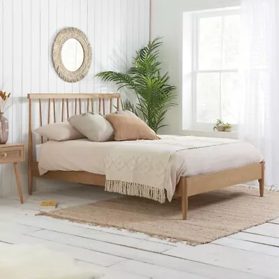 Oak Wooden Bed Rome Oak Wooden Bed Frame 4ft6 5ft • £544.99