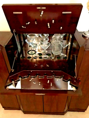 $2300 • Buy Art Deco Cocktail Cabinet  With Mirrored Glass (ORIGINAL)