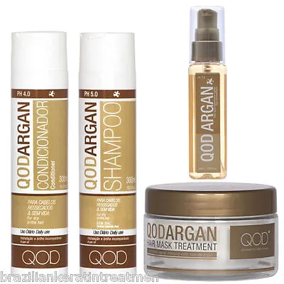 Qod Argan Sodium Chloride (salt) Free Shampoo Conditioner Deep Mask Argan Oil • £48