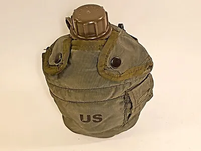 Genuine Usgi Us Military Surplus 1 Quart Water Canteen And Cover - Army Od Green • $29.95