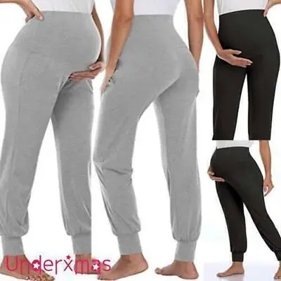 Pregnant Women Loose  Maternity Joggers High Waist Trousers Casual Pants Bottoms • £12.39