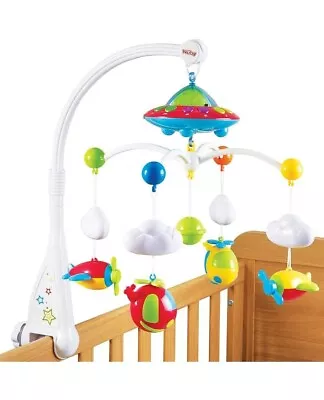 Nuby Spacecraft Cot Mobile Music Lights Projector • £22.90