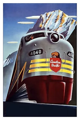 Canadian Pacific Train Travel Poster Vintage Style Retro 20 X 30 1930s  Wall Art • $175.95