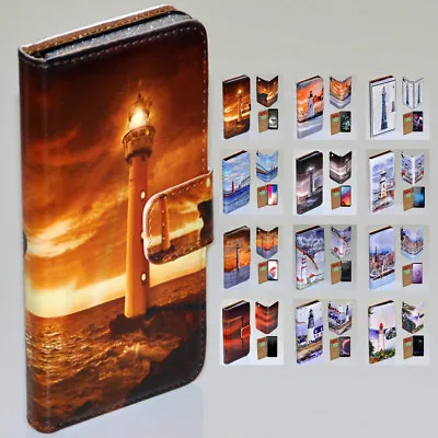 $13.98 • Buy For Sony Xperia Series - Lighthouse Theme Print Wallet Mobile Phone Case Cover