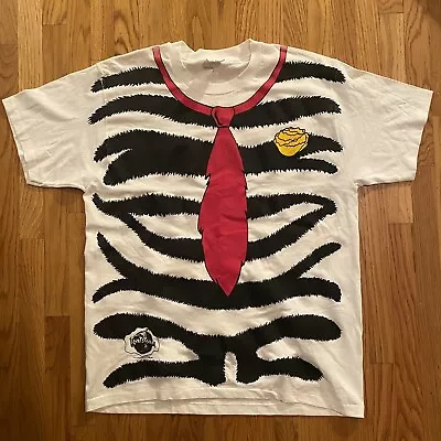 Vintage 90s The Flintstones Fred Tuxedo AOP All Over Print T-Shirt Size Large DS • $74.99