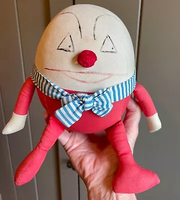 Patriotic Red White Blue Americana Vintage Humpty Dumpty Stuffed Cloth Toy CUTE! • $22