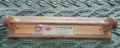 Owen Woods U.S.A Made 18  Solid Oak Golden Finish Towel Bar NWT • £33.78