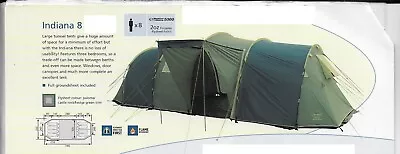 Campus Indiana 8 Berth Tent With Instruction Booklet. Only Used For 2 Weekends! • £175