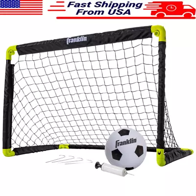 Youth Soccer Goal Set Mini Net Ball Pump Portable Compact In/Outdoor Folds • $25.59