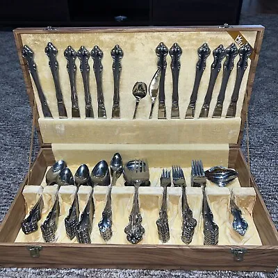 Vintage Eldan Stainless Steel ELD20 Flatware Set Dining 106 Piece In Box • $120