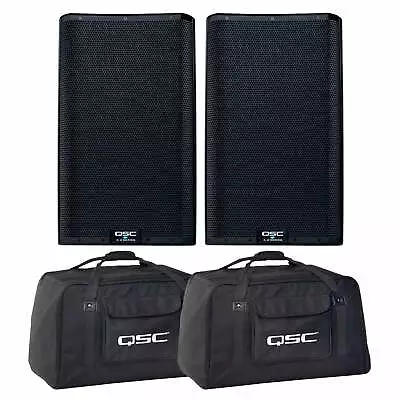 QSC K12.2 K2 Series 2Way 2000W 12  Powered Active Speakers Pair W Totes K12 • $2060.40