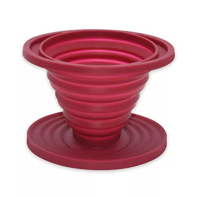 Collapsible Silicone Coffee Dripper Filter Reusable Cone Drip Cup Coffee Maker • £6.34