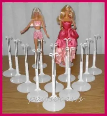 One Dozen 12 White Kaiser 2201 BARBIE Doll Stands • $40.99