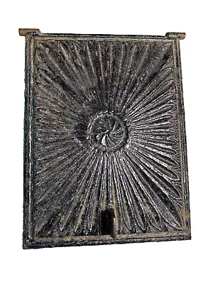 Antique Victorian Ornate Cast Iron Steel Chimney Flue Clean Out Box Door Panel ! • $49.35