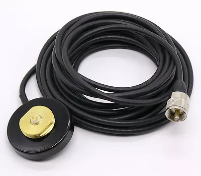 NMO Mount Magnetic Base For Car Bus Taxi Mobile Radio Antenna W/ 5M Cable • $13.99