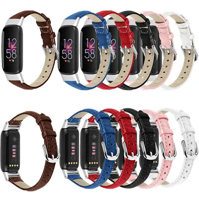 £4.99 • Buy For Fitbit Luxe Smart Watch Band Luxury Leather Replacement Band Wristband Strap