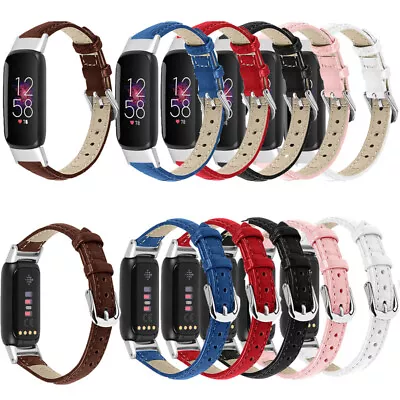 £5.50 • Buy For Fitbit Luxe Smart Watch Band Luxury Leather Replacement Band Wristband Strap