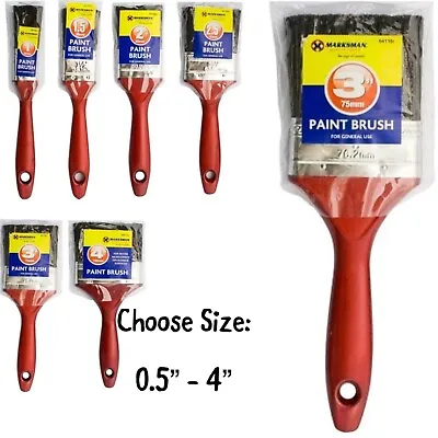 Marksman Paint Brush Fine Brushes Set Decorating DIY Professional Tools 1-4 Inch • £3.49