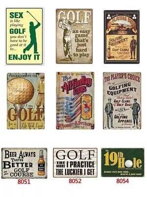 Metal Plate Sign Golf Club Course Sports Ball Art Home Wall Bar Decor Poster Tin • $9.69